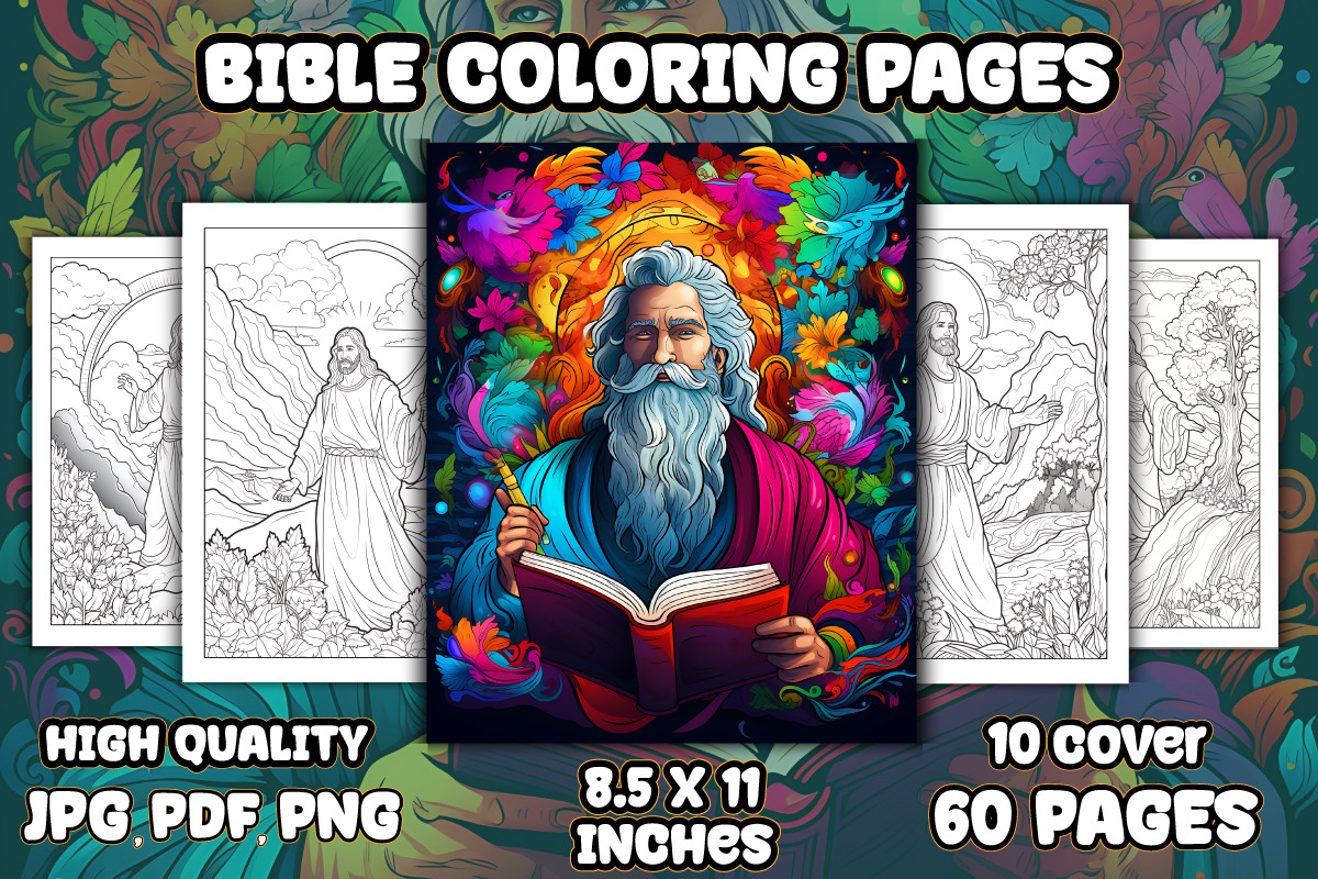 Bible Coloring Pages for Kdp Book, an Object Illustration by ...