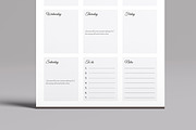 Weekly Plan Layout, a Stationery Template by MightyDesign (Thumbnail 3 of 8)