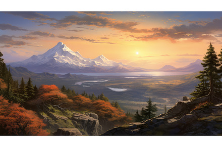 mountain peak dawn light landscape, a Nature Photo by pikepicture