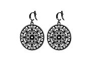 Round Filigree Earrings SVG Set, an Object Graphic by Creativeshirt (Thumbnail 2 of 13)