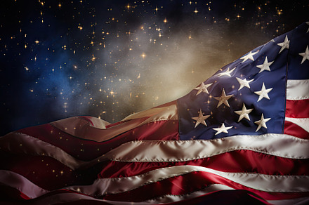 American flag with stars and space b, a Photo by Iftikhar Alam