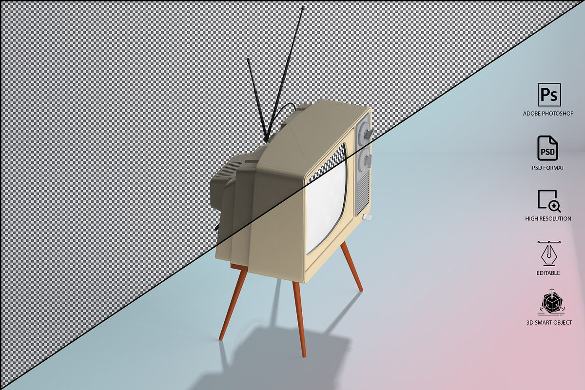Retro Tv Mockup Pack, a Household Mockup by GraphicVil (Photo 22 of 23)