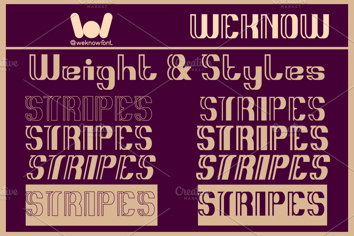 Stripes Font, a Font by weknow (Photo 7 of 8)