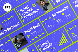 Blue Modern Project Proposal PPT, a Presentation Template by graphicook