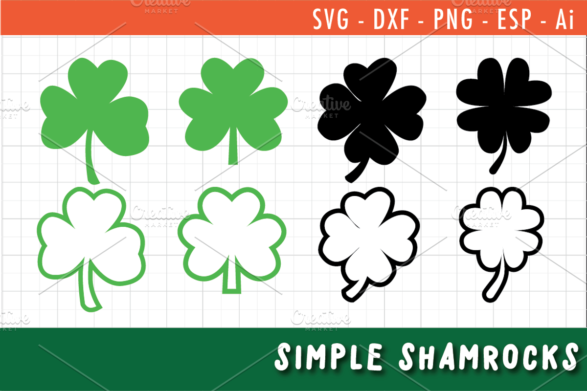 SVG Shamrock Clip Art, a Graphic by Digibonbons (Photo 1 of 3)