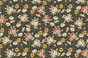 Set Seamless Flowers Roses Chamomile, a Pattern Graphic by Vintage (Thumbnail 4 of 13)