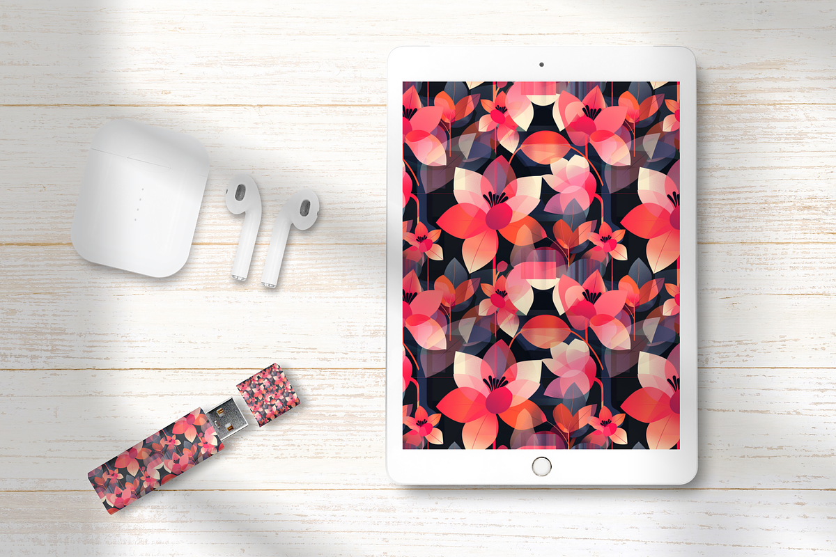 Modern Floral and Geometric Patterns, a Pattern Graphic by Colorsfav (Photo 7 of 8)