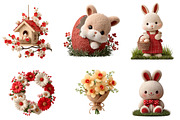 Cottagecore Spring Easter Png Set, an Illustration by CreationArt (Thumbnail 2 of 6)