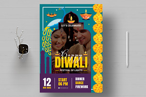 Diwali Festival Flyer Poster, a Social Media Template by MightyDesign