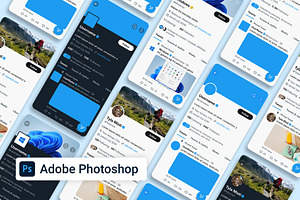 Twitter Template Mockup PSD