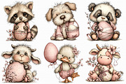 Whimsical Easter Animals Clipart, an Illustration by Libby Wishes (Thumbnail 2 of 7)
