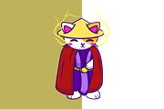 Cute Cat Warrior Wearing Caps, an Animal Illustration by Artstorystudio (Thumbnail 2 of 3)