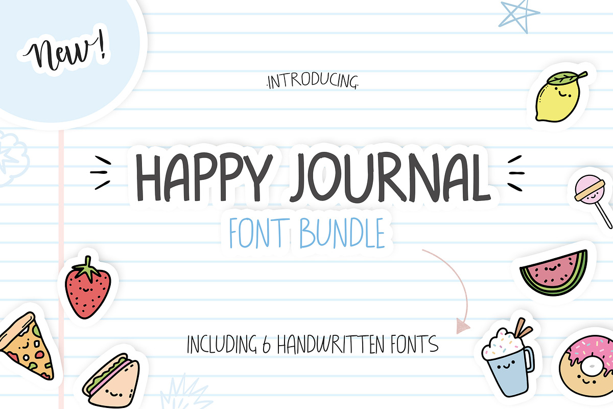 The Happy Journal Font Bundle, a Font by Lollipop Hand Drawn (Photo 1 of 8)