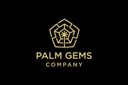 Palm Tree Gems Jewelry Logo, a Branding & Logo Template by Buqancreative (Thumbnail 1 of 2)