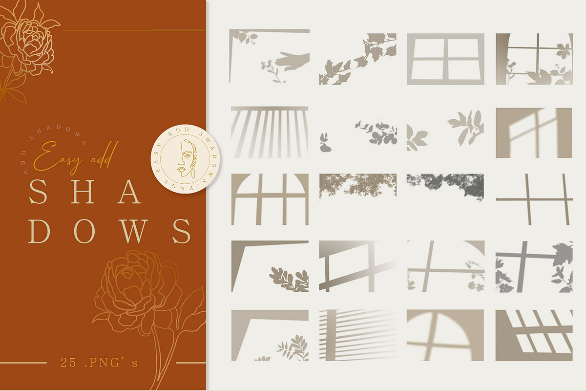 Trendy Shadow Photo Overlays, a Texture Graphic by NassyArt (Photo 1 of 5)