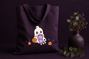 49 Cozy Halloween Ghost Illustration, a Seasonal Illustration by Christine Krahl (Thumbnail 13 of 18)