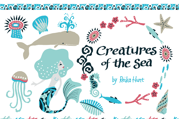 Creatures of the Sea Set - Vector preview 3