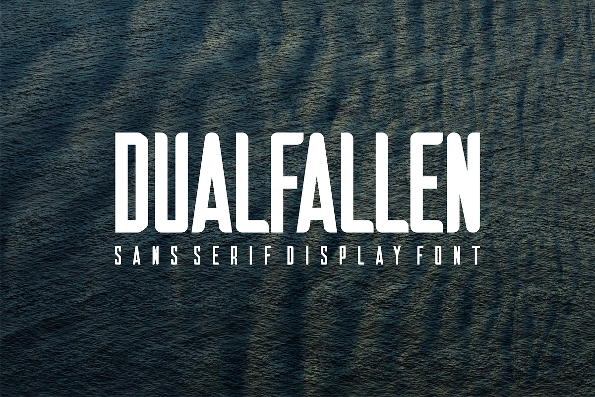 Dualfallen - Font, a Sans Serif Font by artchiles_design (Photo 1 of 5)