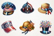 Patriotic Hat Sublimation Clipart, an Illustration by RobertsArt (Thumbnail 4 of 7)