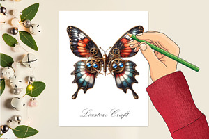 Steampunk Butterfly Clipart