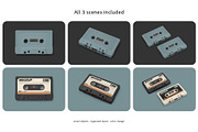 Vintage Cassette Tape Mockup Set, an Advertising Mockup by Country4k (Thumbnail 2 of 4)