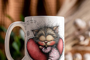 Whimsical Floral Cat Clipart Bundle, an Animal Illustration by one-touch (Thumbnail 3 of 18)