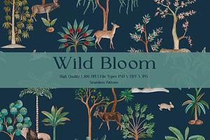 Wild Bloom Prints & Patterns, a Pattern Graphic by GND ART STUDIO