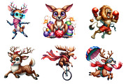 Funny Face Animal Clipart, an Illustration by CreationArt (Thumbnail 2 of 5)