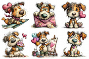 Whimsical Valentine Dog Clipart, an Illustration by Daily.Designs (Thumbnail 6 of 7)