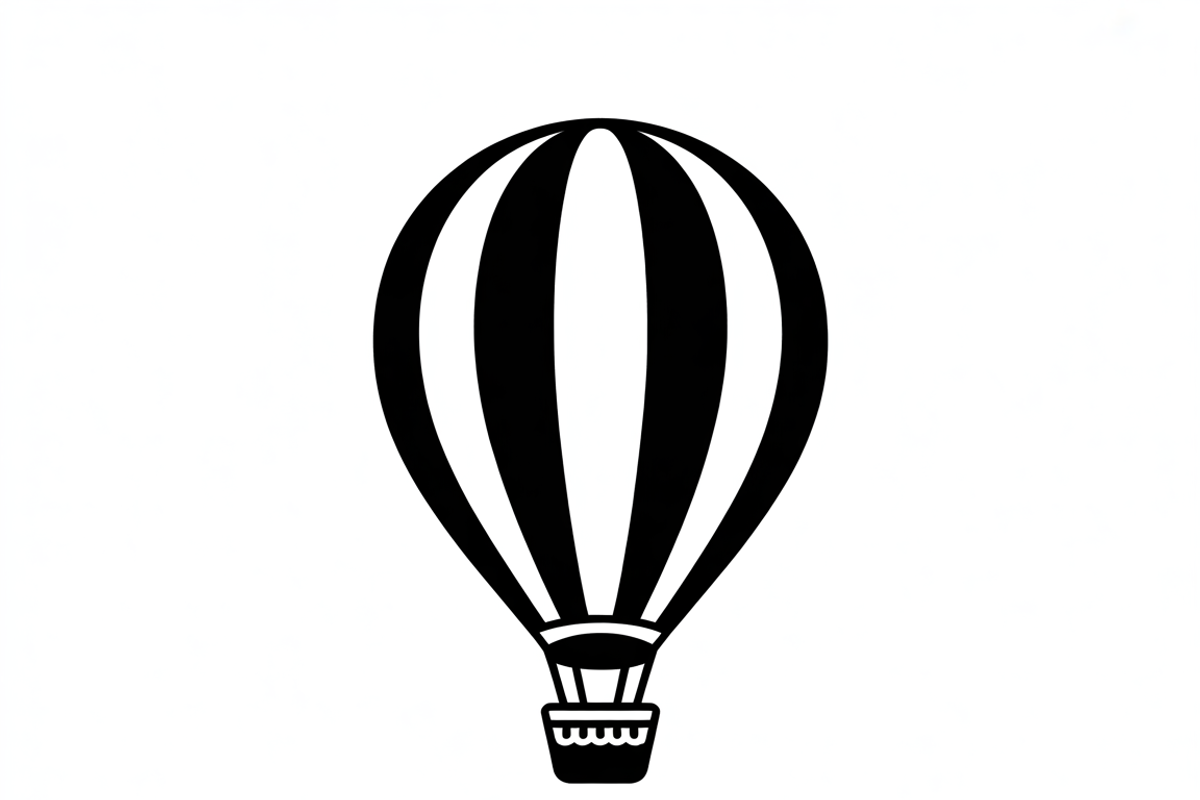 Hot Air Balloon Silhouette Set, an Illustration by BIPLOB EXPERT (Photo 2 of 5)
