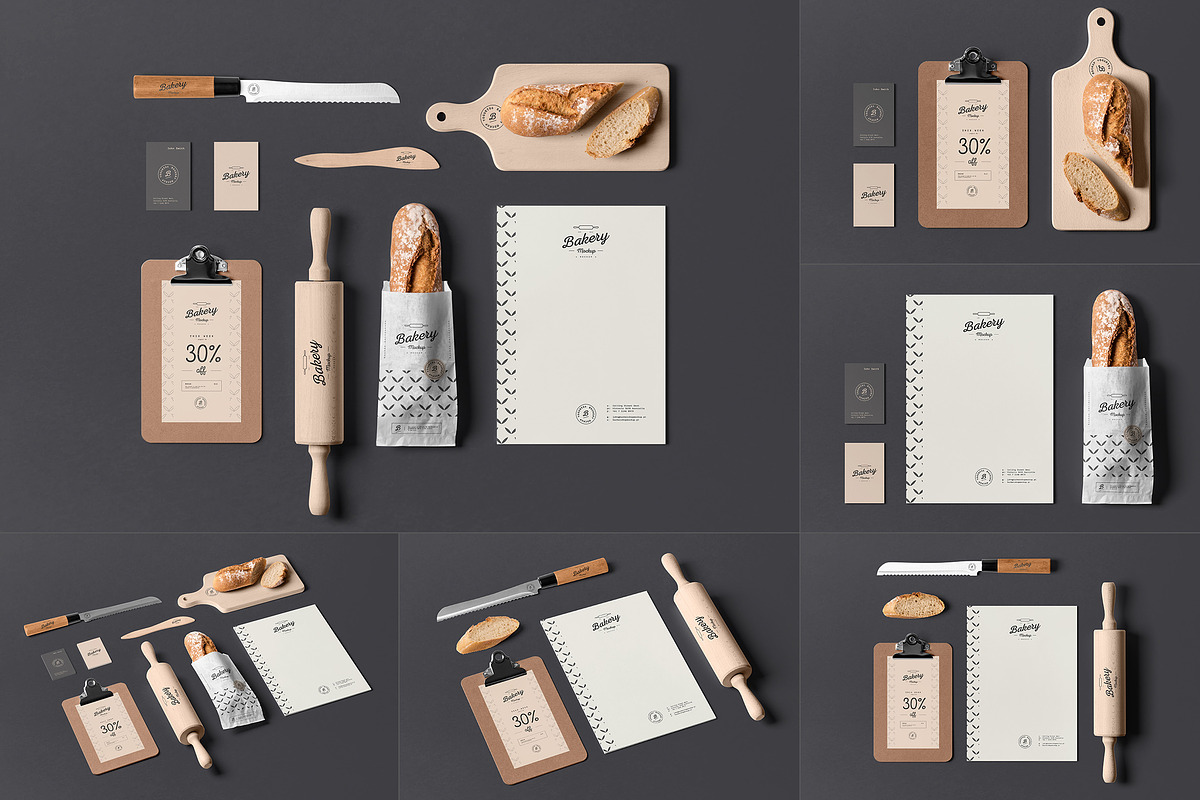 Bakery Branding Mock-up, an Advertising Mockup by Yogurt86 (Photo 5 of 11)