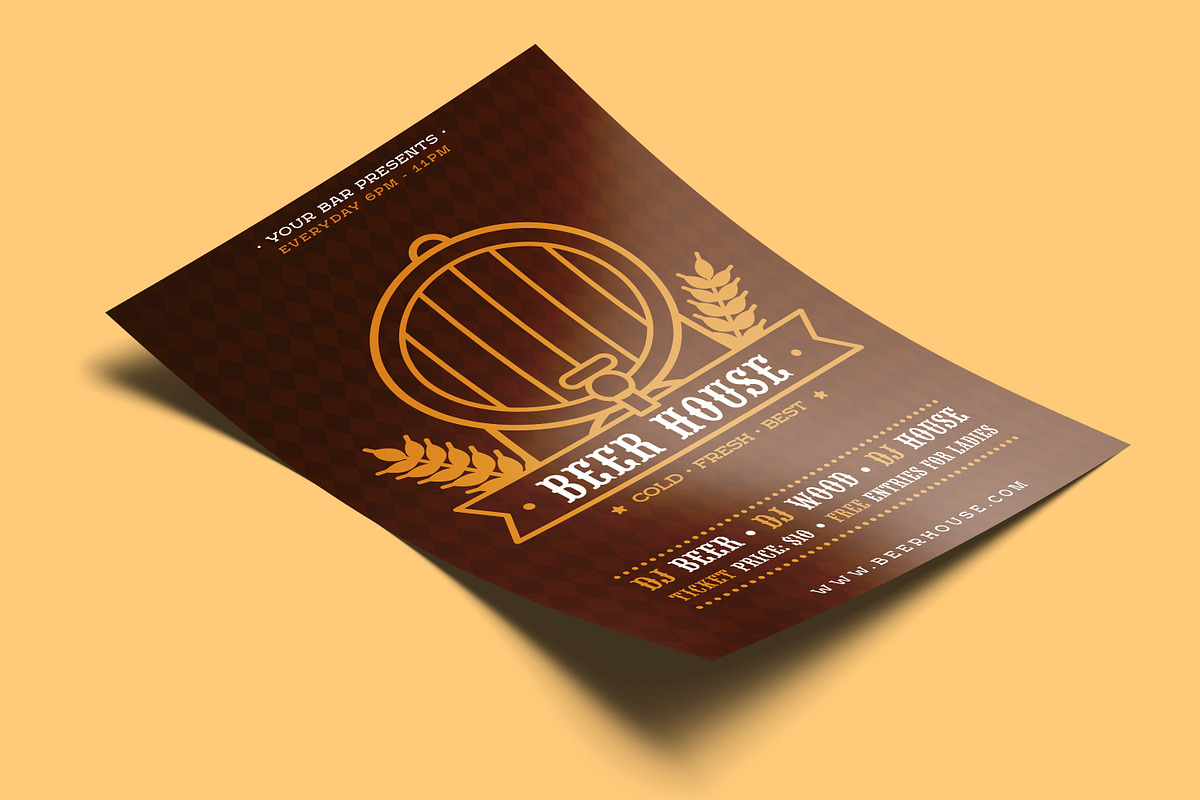 Beer House Flyer, a Poster Template by Rafoz (Photo 2 of 4)