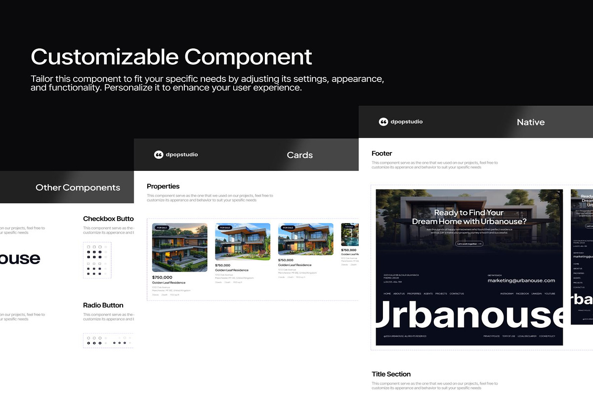 Urbanouse Real Estate Agent Website, an UI Kit Template by Creative Perspective (Photo 7 of 7)