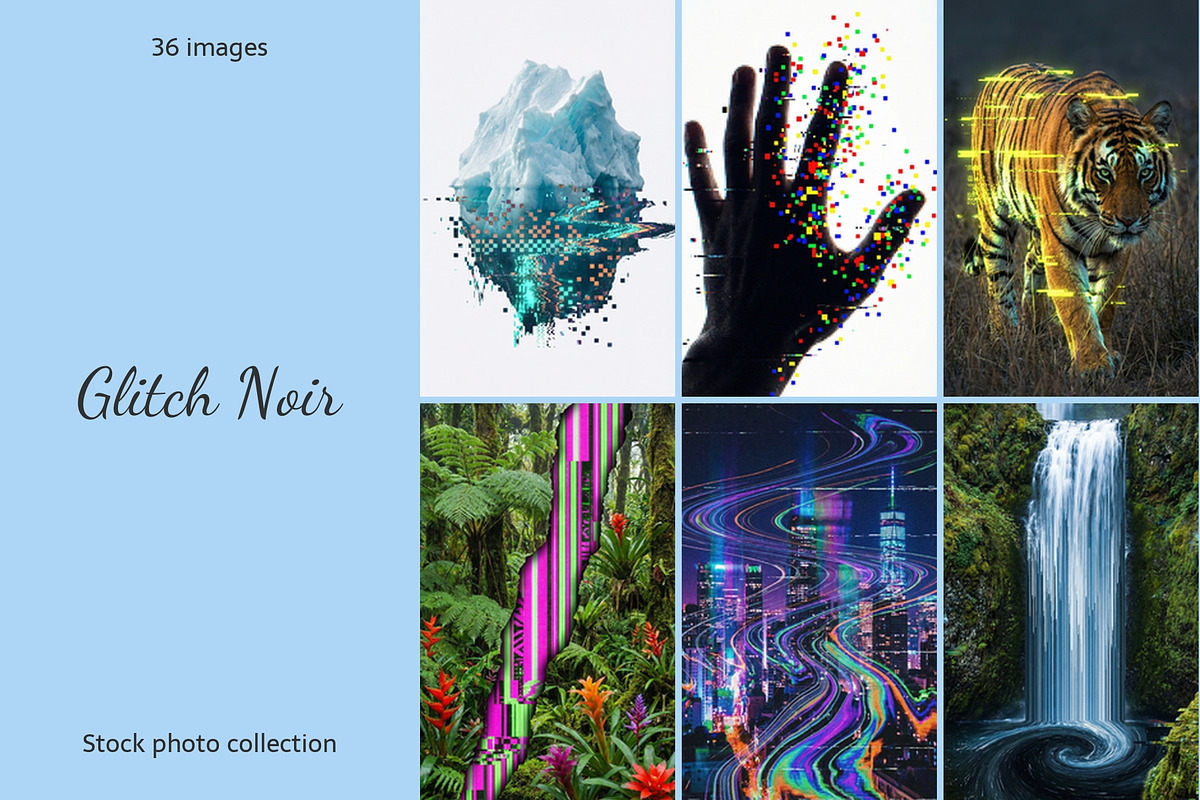 Glitch Noir, a Background Graphic by AI Petr Creative Agency (Photo 1 of 7)