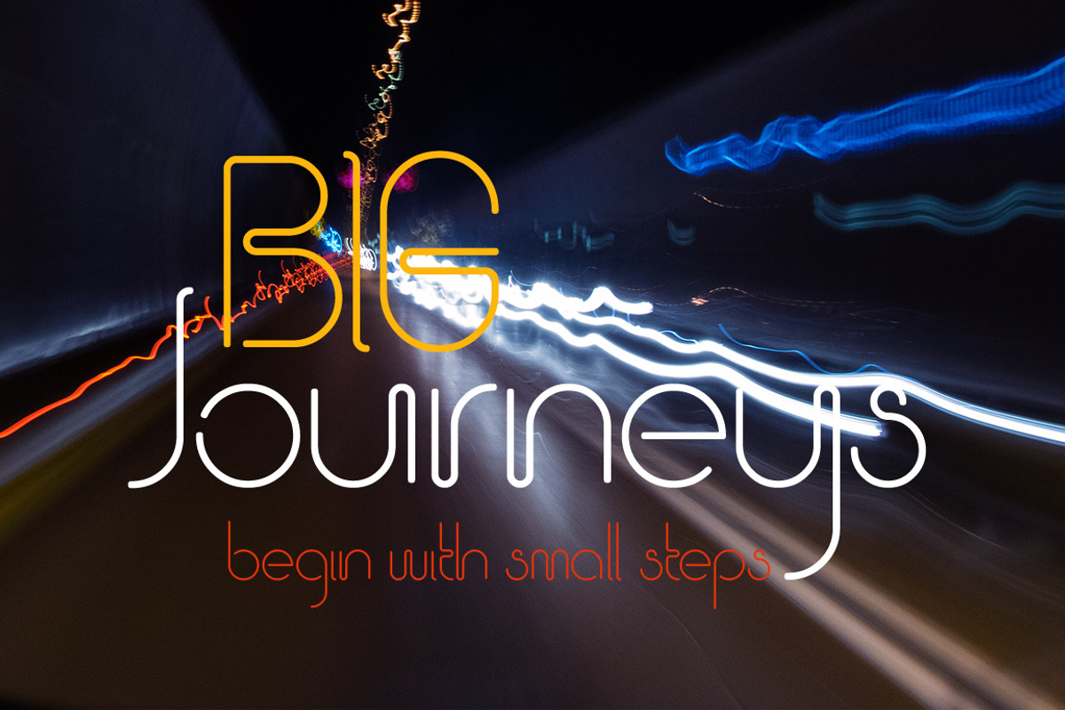 One Thin Line font preview 2