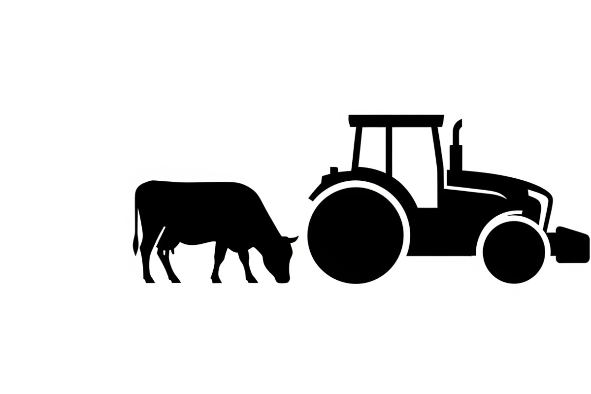 Rustic farm tractor and cow design, an Illustration by Amazin_art (Photo 4 of 30)