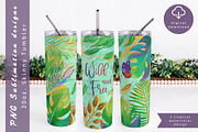 Tropical leaves sublimation tumbler, an Object Graphic by AnastasiaWatercolor (Thumbnail 2 of 4)