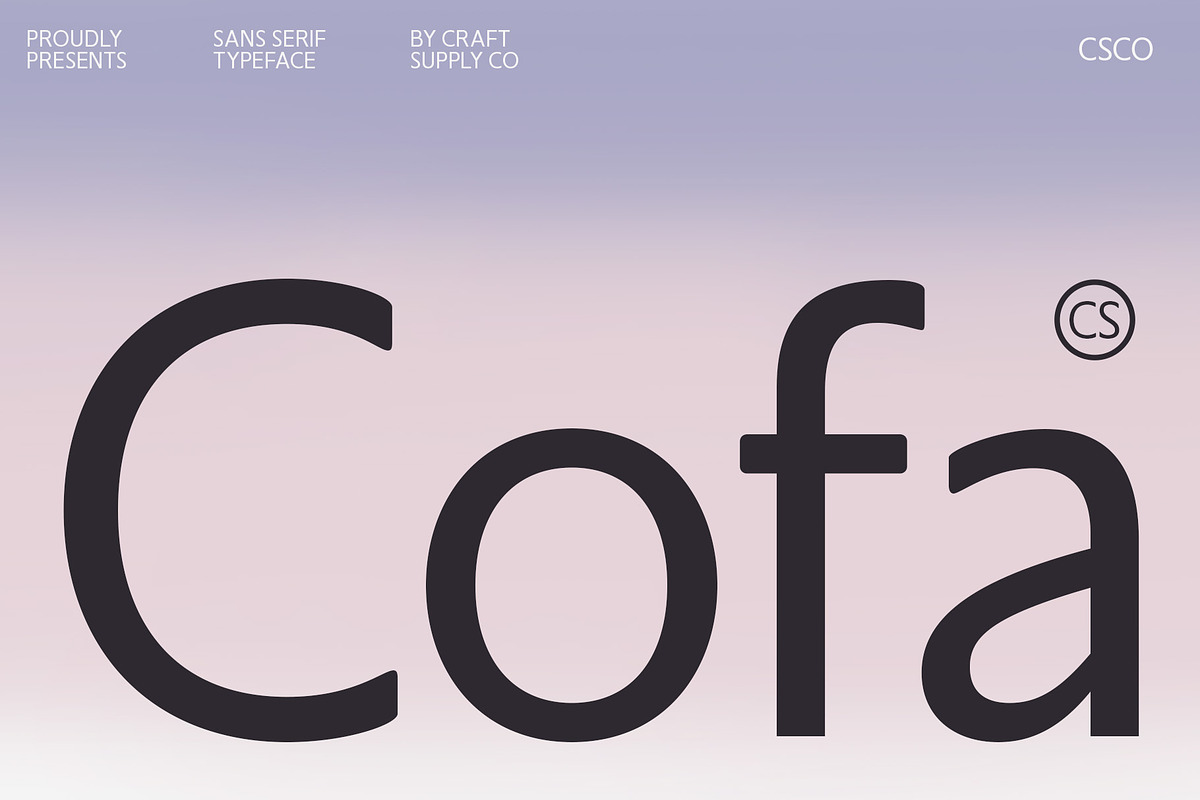 CS Cofa – Modern Font, a Sans Serif Font by Craft Supply Co. (Photo 1 of 8)