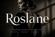 Roslane – Ligature Serif, a Serif Font by Krismagraph (Thumbnail 1 of 10)