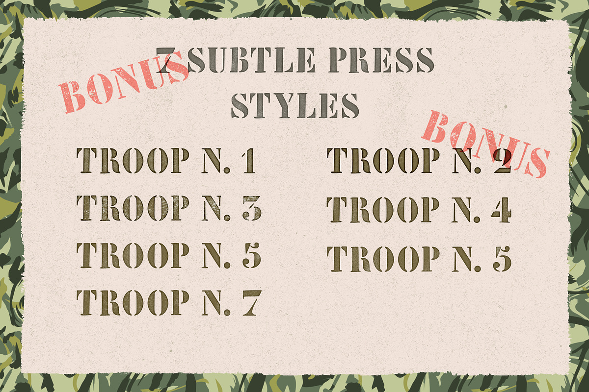 Camo Styles for Adobe Photoshop, a Layer Style Add-On by Guerillacraft (Photo 5 of 6)