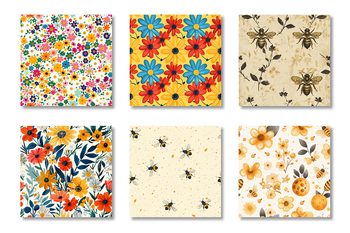 Honey Bee Seamless Digital Paper, a Pattern Graphic by Canvas Craft