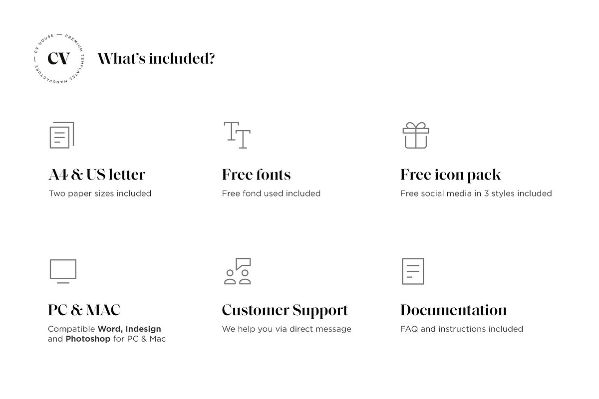 Warren | CV / resume template, a Resume Template by CV house (Photo 8 of 8)