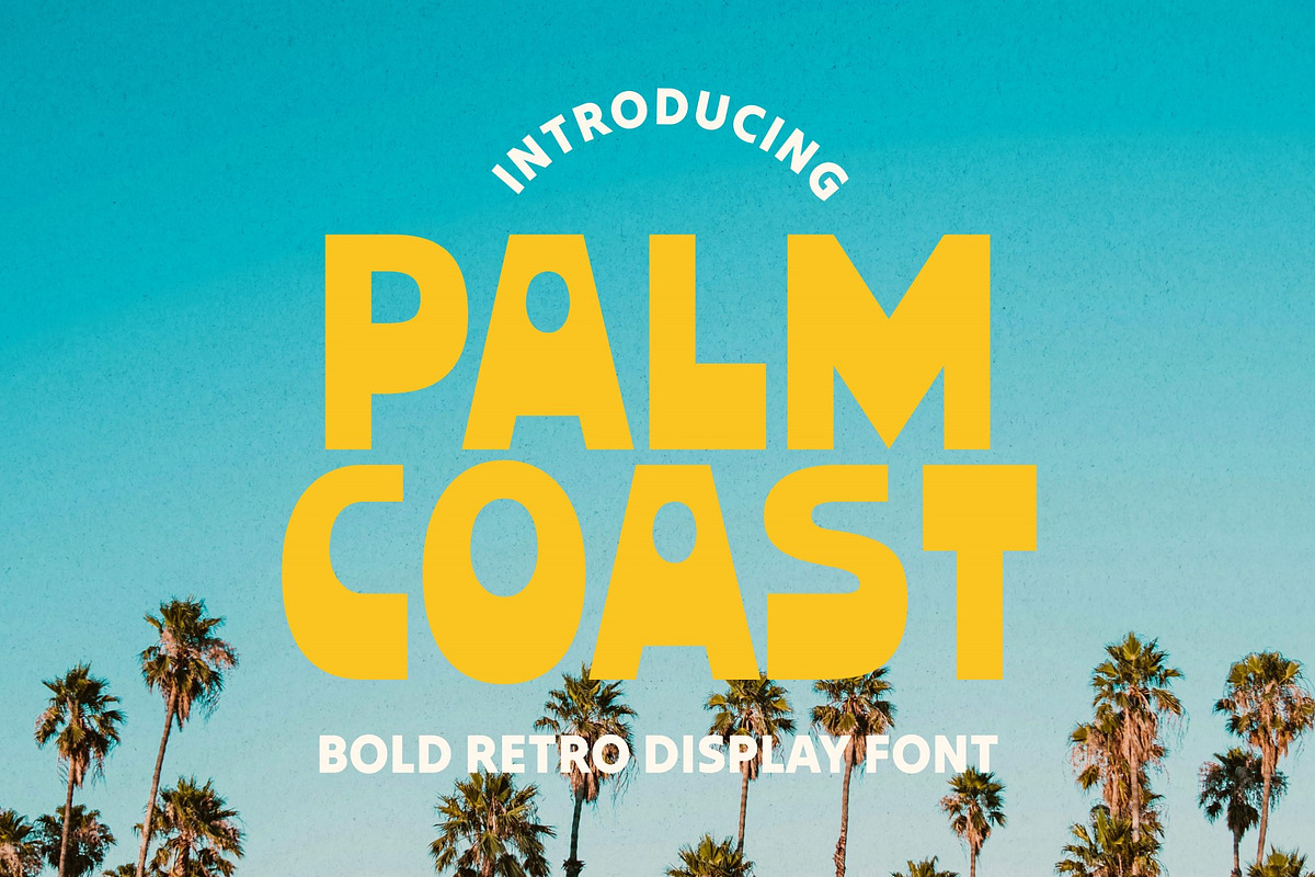 Palm Coast - Bold Retro Display Font, a Font by Studio Moara (Photo 1 of 9)