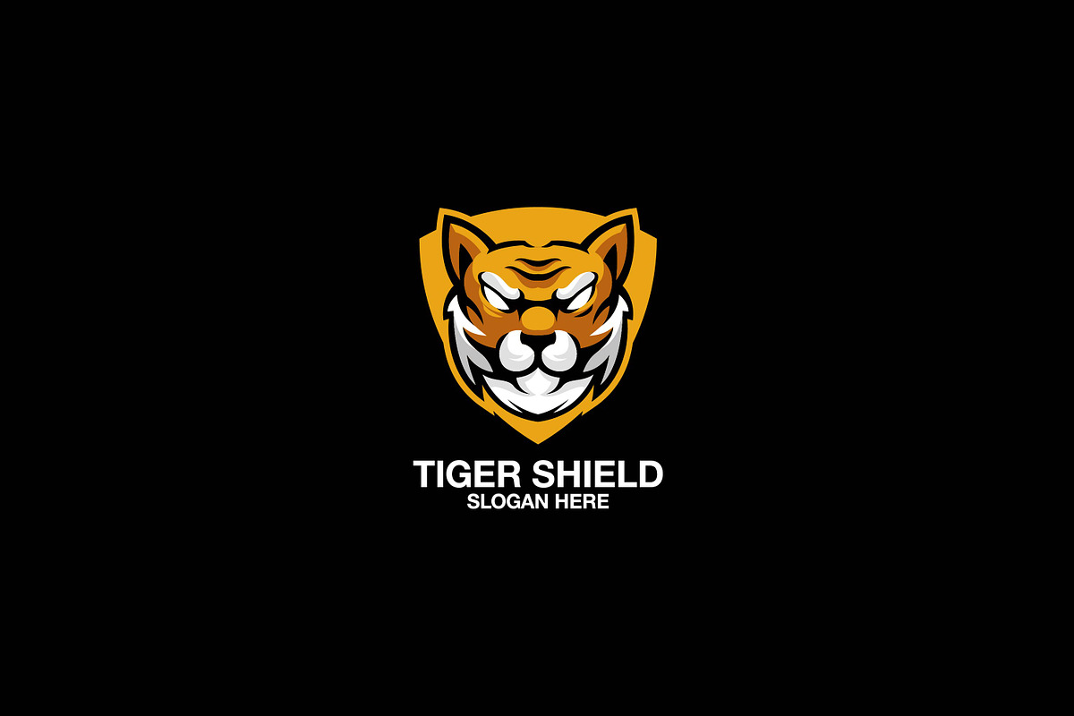 tiger shield vector template logo, a Branding & Logo Template by OmerStudio
