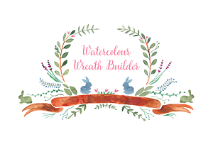 Watercolor Wreath Builder