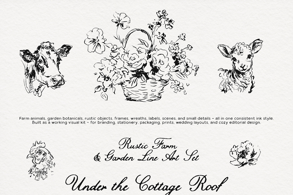 Under the Cottage Roof: Line Art, an Animal Illustration by Purple (Photo 6 of 16)