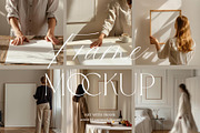 10 Frame Mockups with Person, an Advertising Mockup by ArtwithFrame (Thumbnail 1 of 13)