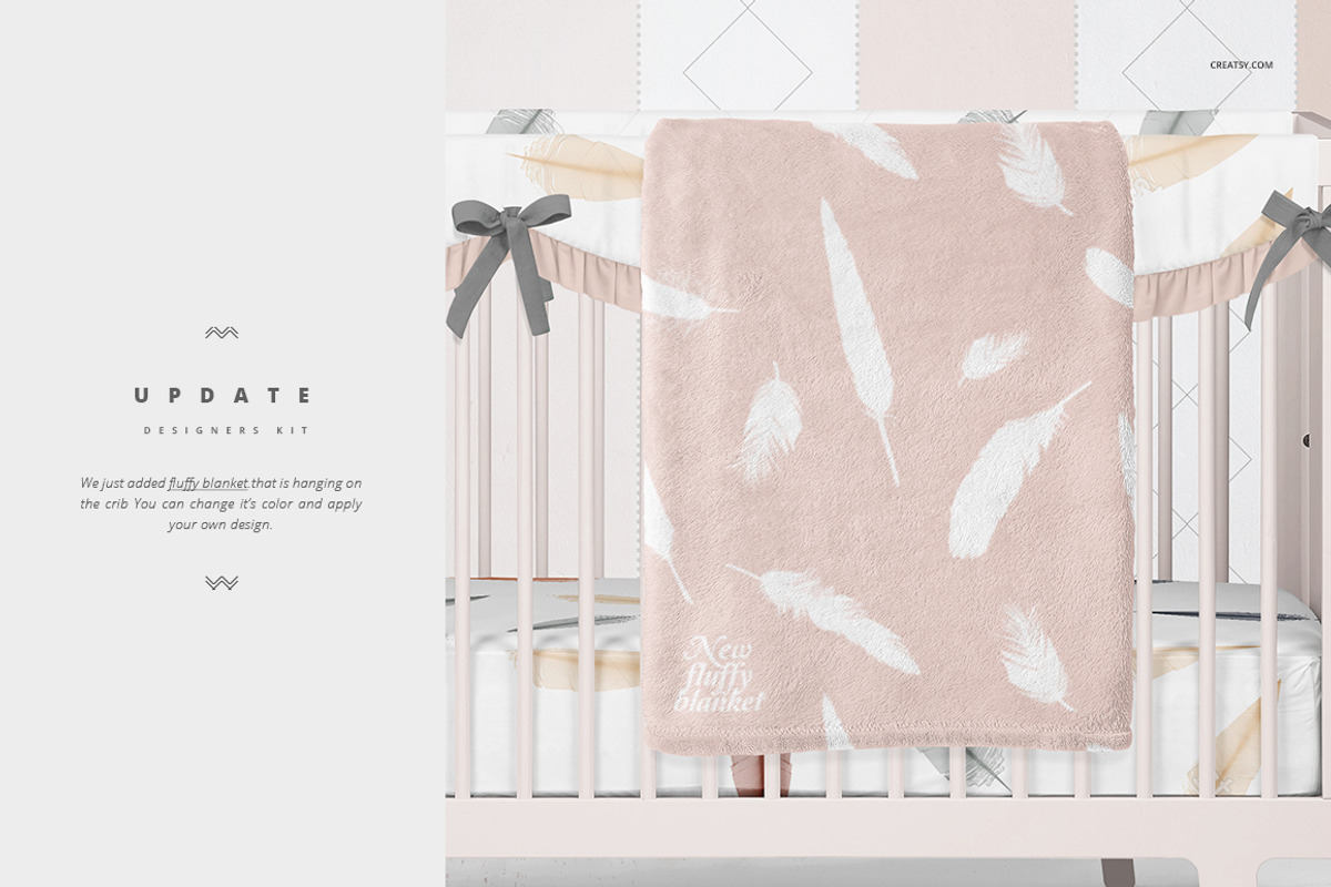 Crib Beddind Designers Kit Mockup, a Bottom Mockup by Creatsy (Photo 29 of 29)