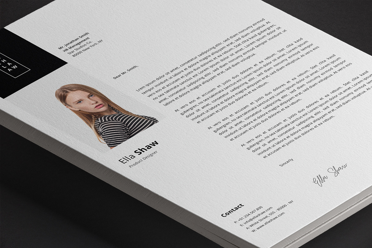 Ella Resume Template, a Resume Template by Nina Shaw (Photo 8 of 10)