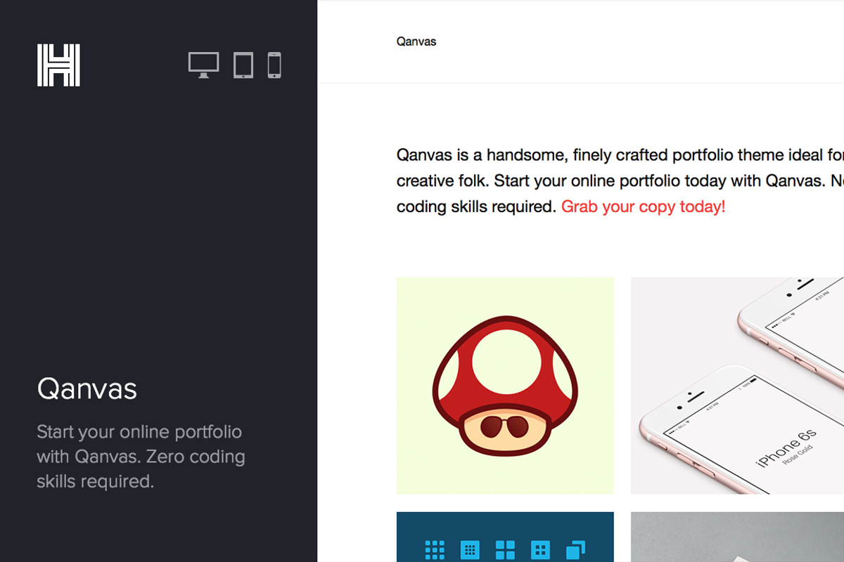 Qanvas - Portfolio Wordpress Theme, a WordPress Template by HammerThemes